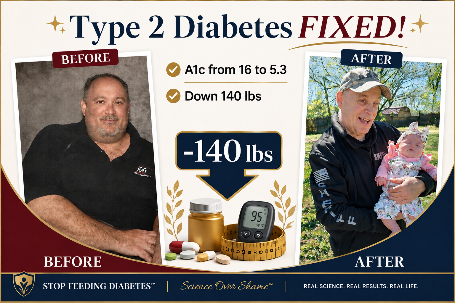 Stop Feeding Diabetes before-and-after customer success story.