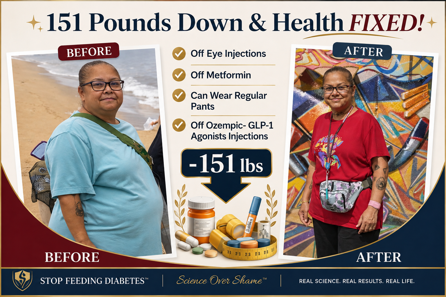 Stop Feeding Diabetes before-and-after customer success story.